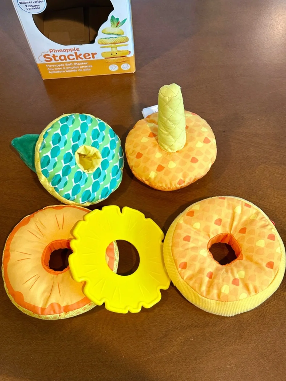 Melissa & Doug Plush Pineapple Stacking Toy - Yellow & Green